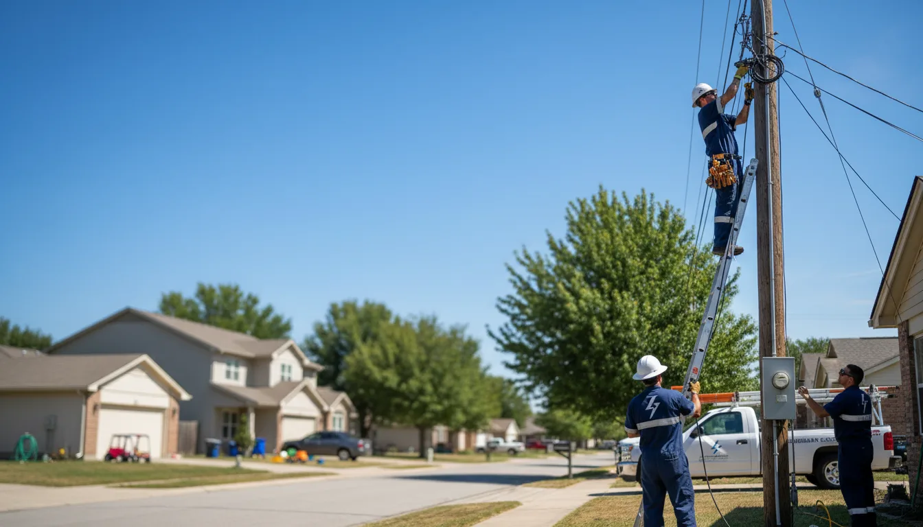 Residential electrician providing installation services in Garden City, MO